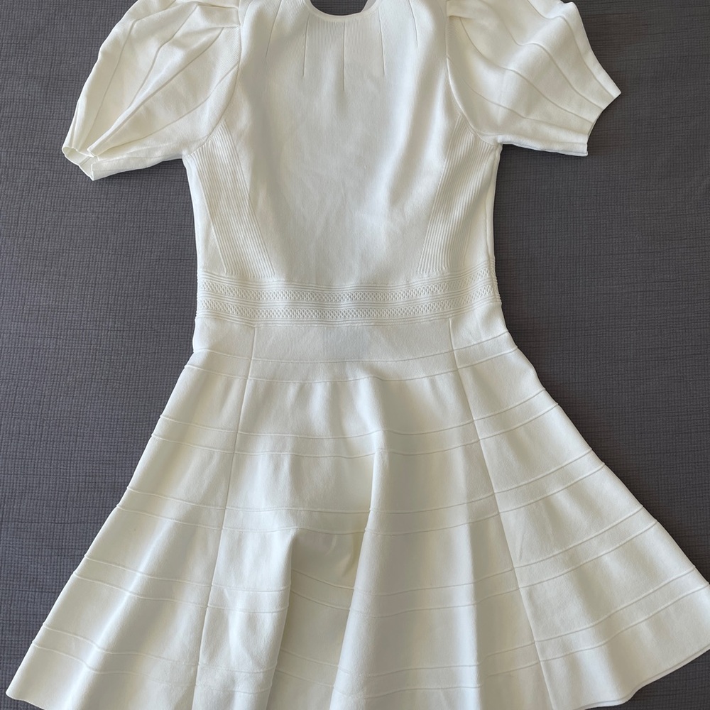 Ted Baker London Puff Sleeve Dress In Ivory size 2